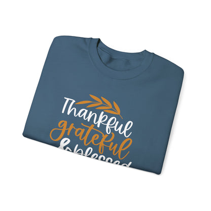 Thankful Grateful Blessed Unisex Heavy Blend™ Crewneck Sweatshirt