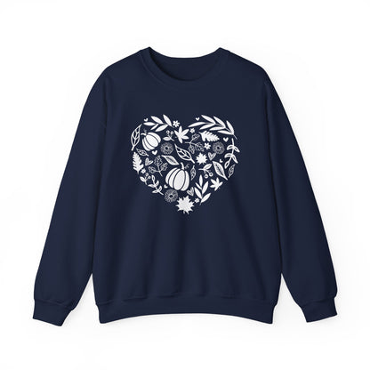 Fall Heart Unisex Heavy Blend™ Crewneck Sweatshirt