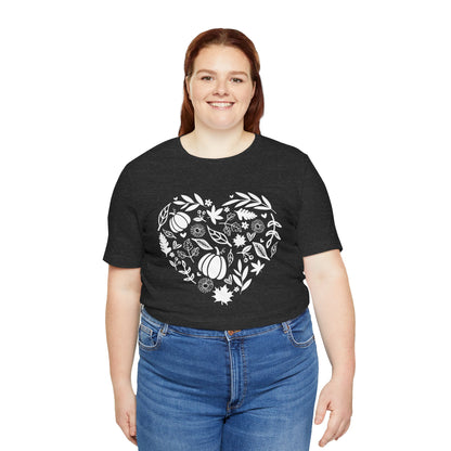Fall Heart Unisex Jersey Short Sleeve Tee