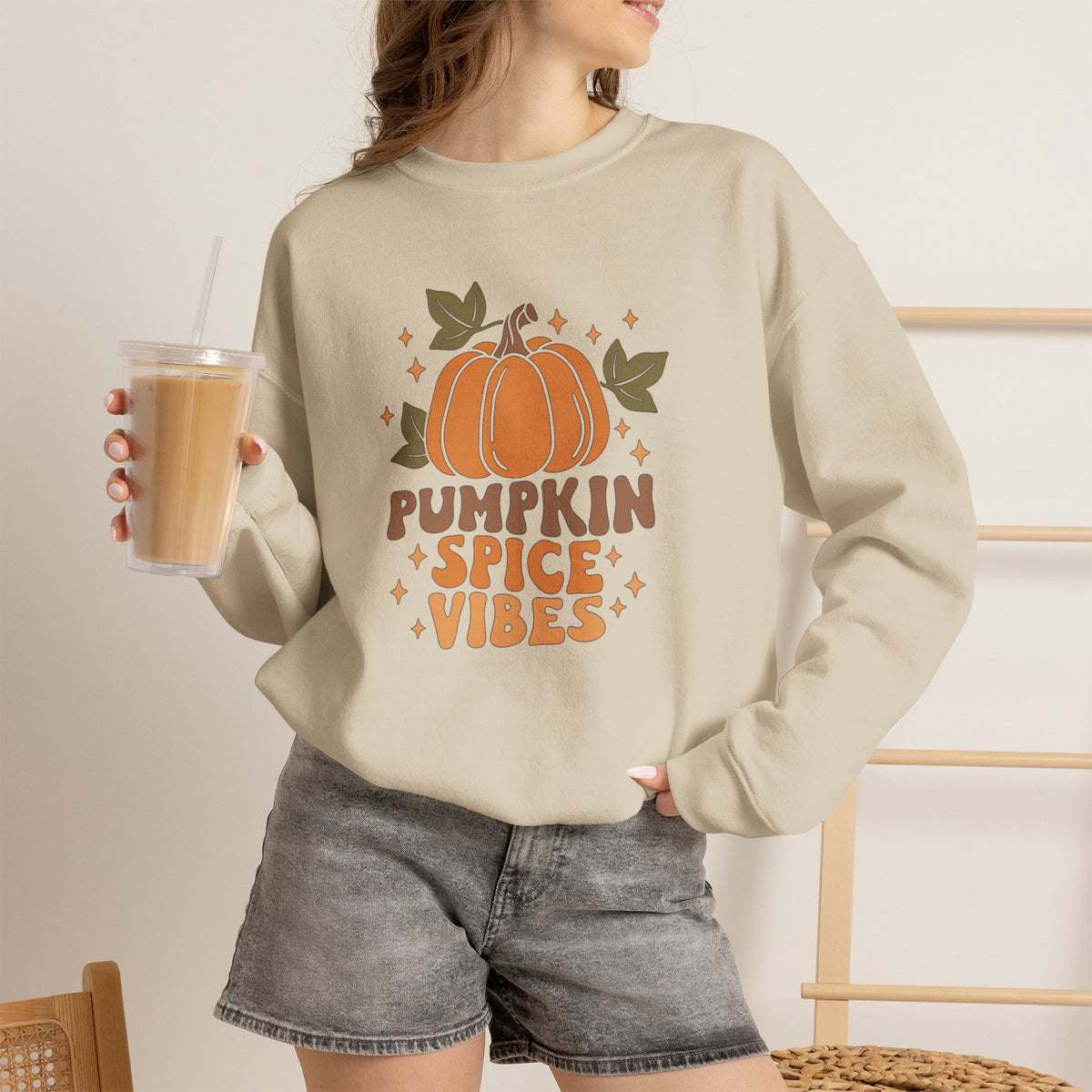 Pumpkin Spice Vibes Unisex Heavy Blend™ Crewneck Sweatshirt