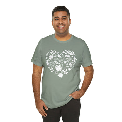 Fall Heart Unisex Jersey Short Sleeve Tee