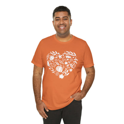 Fall Heart Unisex Jersey Short Sleeve Tee