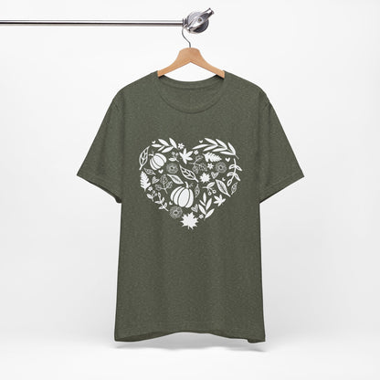 Fall Heart Unisex Jersey Short Sleeve Tee
