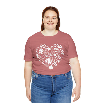 Fall Heart Unisex Jersey Short Sleeve Tee