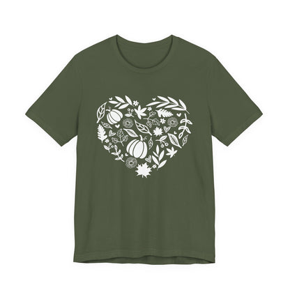 Fall Heart Unisex Jersey Short Sleeve Tee