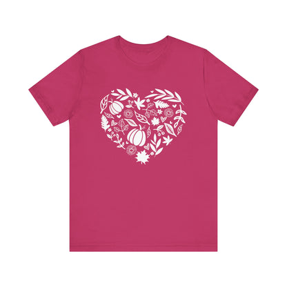 Fall Heart Unisex Jersey Short Sleeve Tee