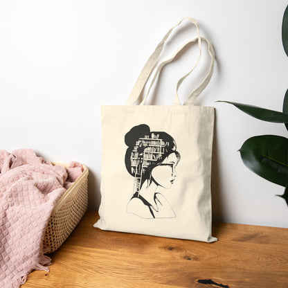 Inside a Bookworm's Mind Cotton Canvas Tote Bag