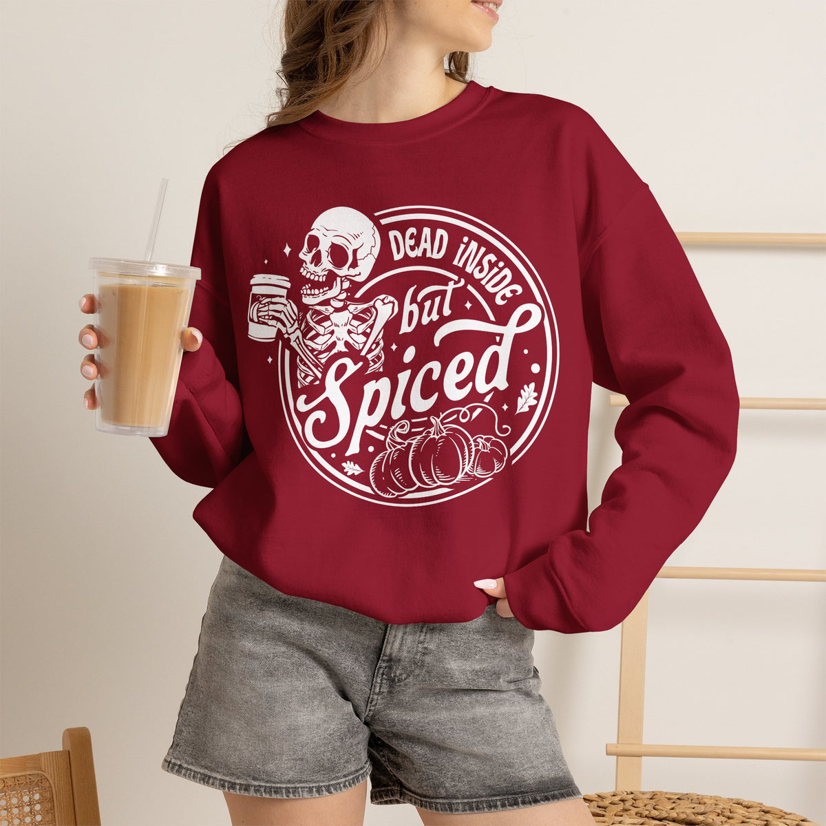 Dead Inside but Spiced Unisex Heavy Blend™ Crewneck Sweatshirt