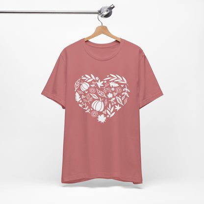 Fall Heart Unisex Jersey Short Sleeve Tee