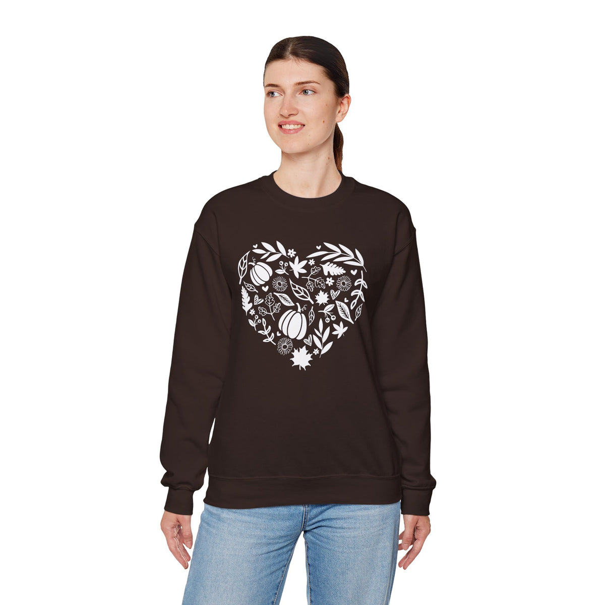 Fall Heart Unisex Heavy Blend™ Crewneck Sweatshirt