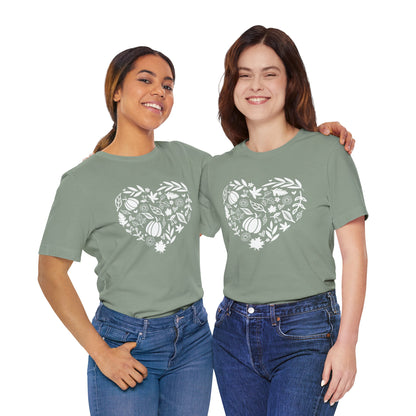 Fall Heart Unisex Jersey Short Sleeve Tee