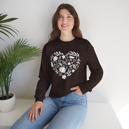 Fall Heart Unisex Heavy Blend™ Crewneck Sweatshirt