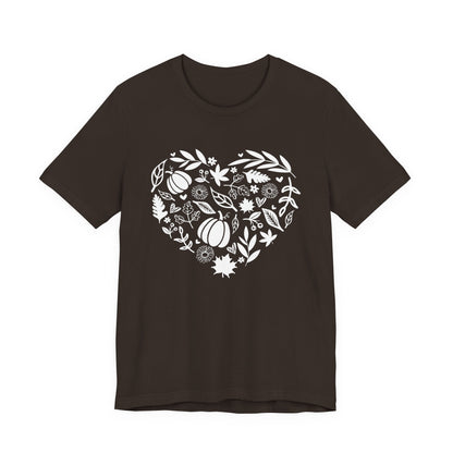 Fall Heart Unisex Jersey Short Sleeve Tee