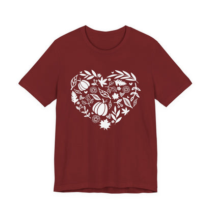 Fall Heart Unisex Jersey Short Sleeve Tee