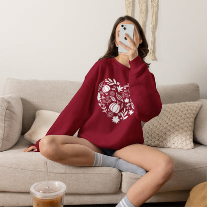 Fall Heart Unisex Heavy Blend™ Crewneck Sweatshirt