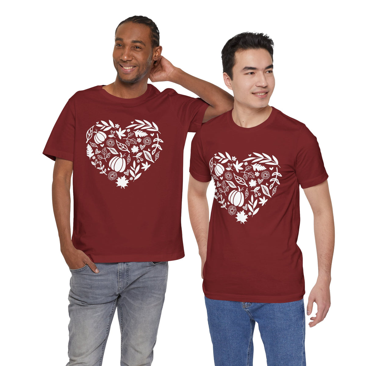 Fall Heart Unisex Jersey Short Sleeve Tee
