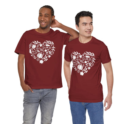 Fall Heart Unisex Jersey Short Sleeve Tee