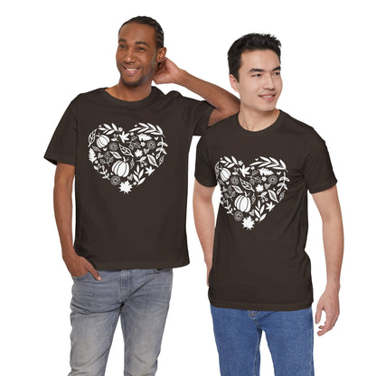 Fall Heart Unisex Jersey Short Sleeve Tee