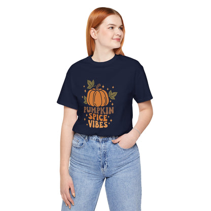 Pumpkin Spice Vibes Unisex Jersey Short Sleeve Tee