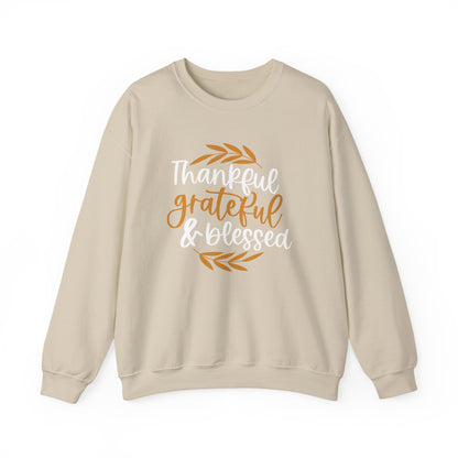 Thankful Grateful Blessed Unisex Heavy Blend™ Crewneck Sweatshirt