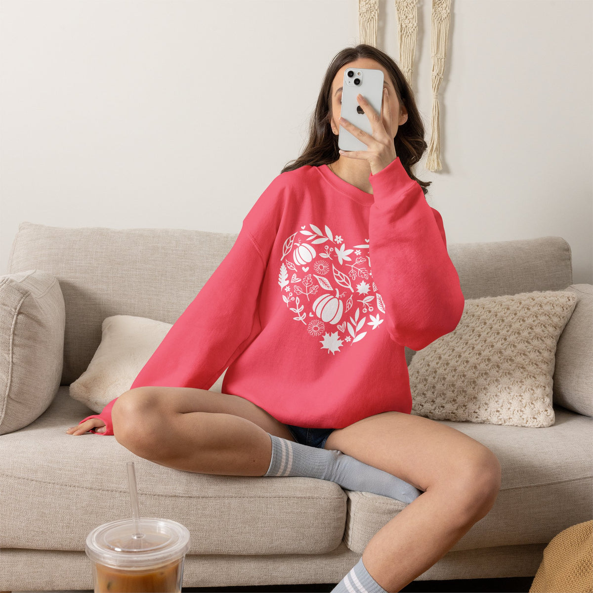 Fall Heart Unisex Heavy Blend™ Crewneck Sweatshirt