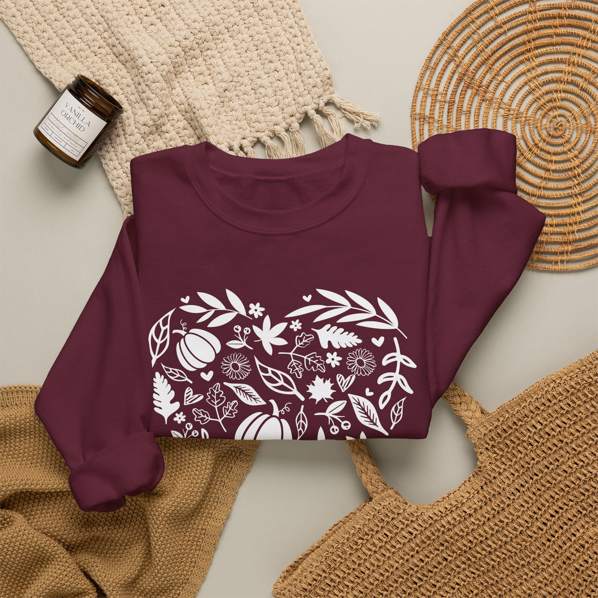 Fall Heart Unisex Heavy Blend™ Crewneck Sweatshirt