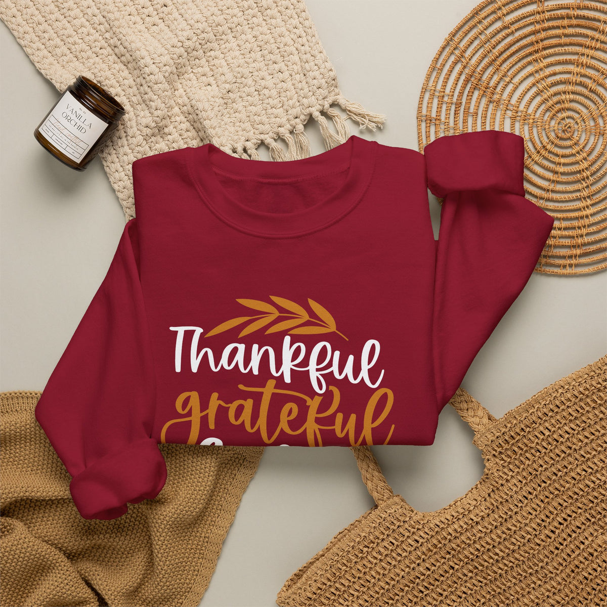 Thankful Grateful Blessed Unisex Heavy Blend™ Crewneck Sweatshirt
