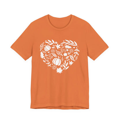 Fall Heart Unisex Jersey Short Sleeve Tee
