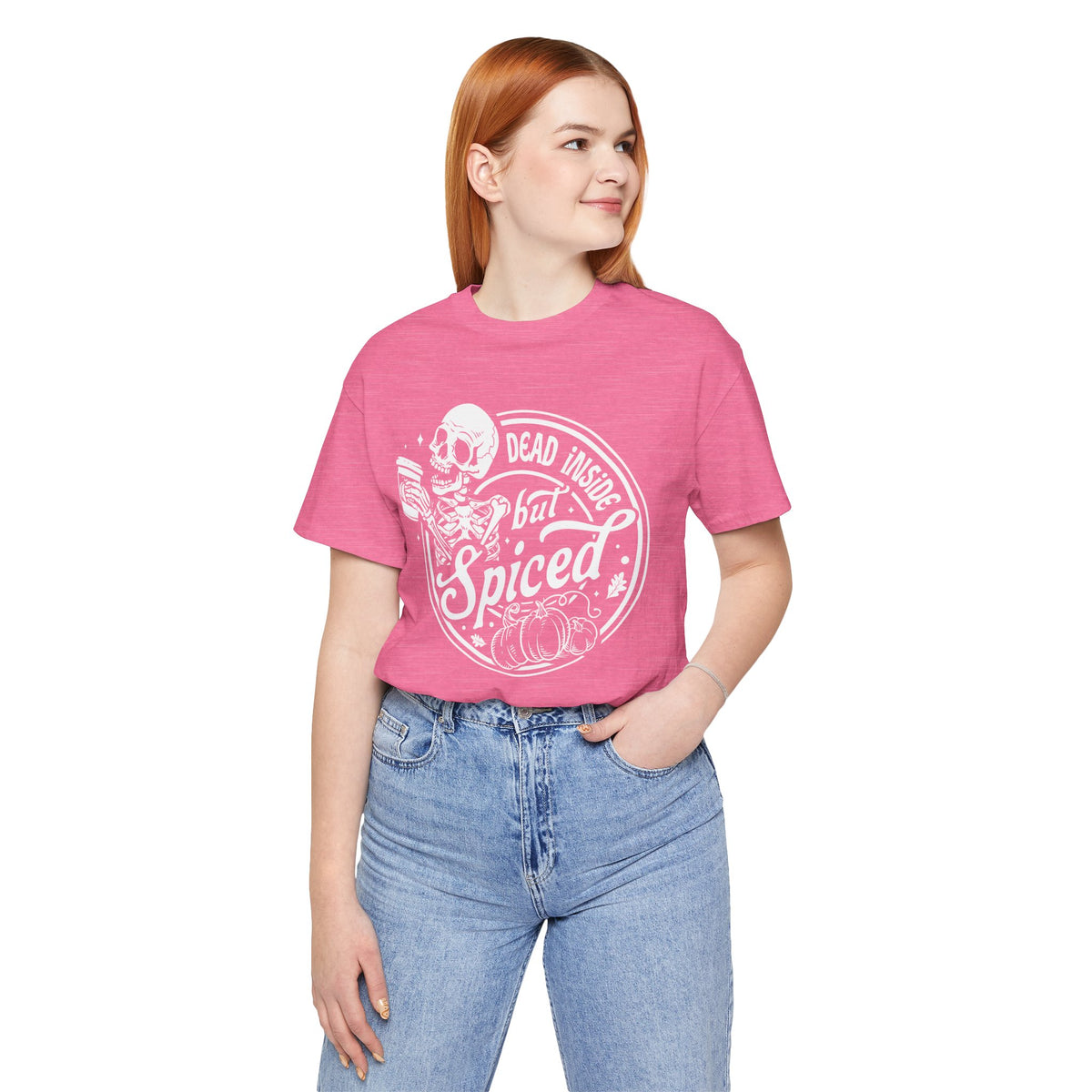 Dead Inside but Spiced Unisex Jersey Short Sleeve Tee