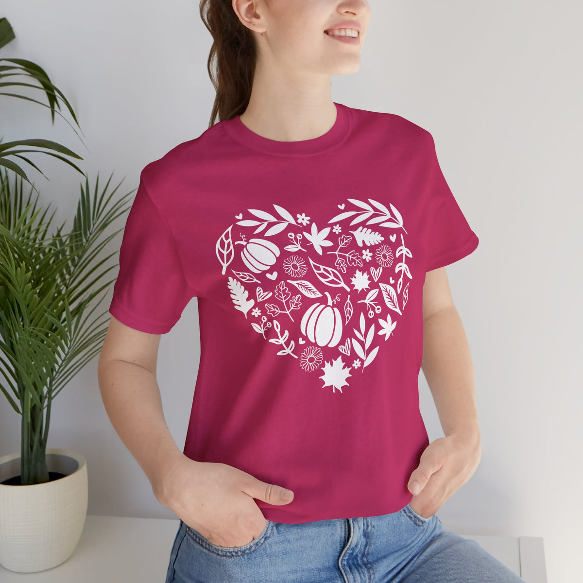 Fall Heart Unisex Jersey Short Sleeve Tee
