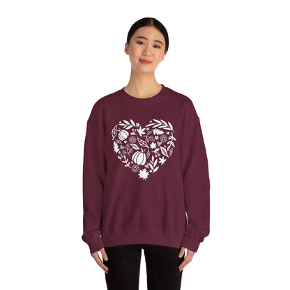 Fall Heart Unisex Heavy Blend™ Crewneck Sweatshirt