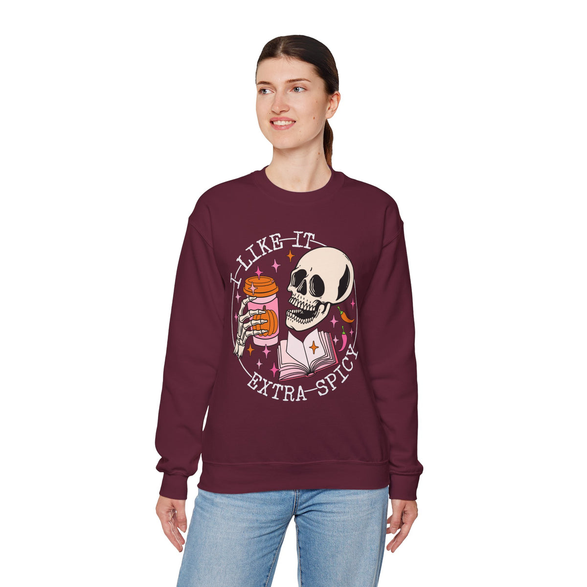 I Like It Extra Spicy Unisex Heavy Blend™ Crewneck Sweatshirt
