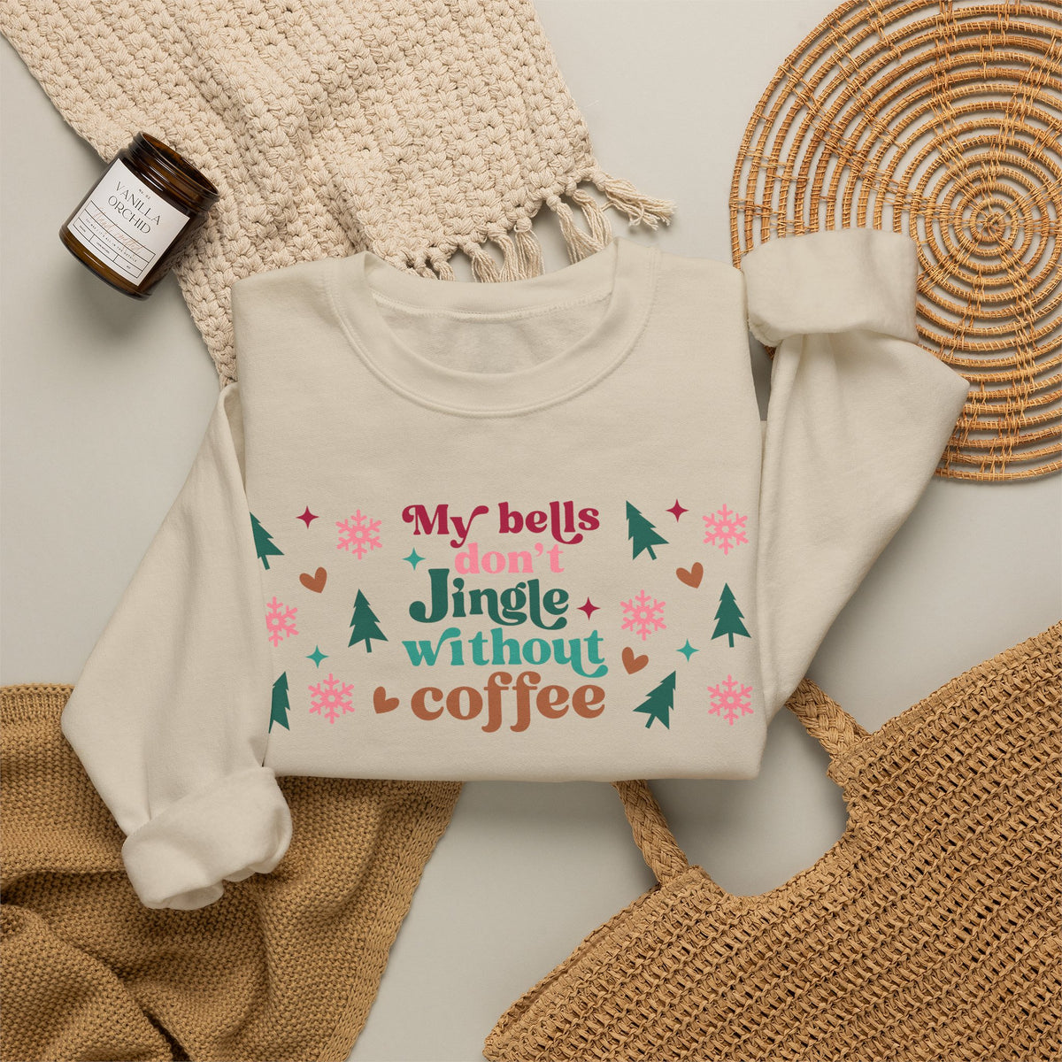 My Bells Don't Jingle without Coffee Unisex Heavy Blend™ Crewneck Sweatshirt