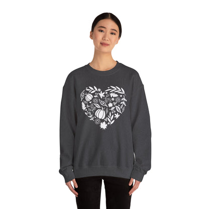 Fall Heart Unisex Heavy Blend™ Crewneck Sweatshirt