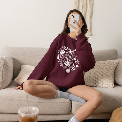 Fall Heart Unisex Heavy Blend™ Crewneck Sweatshirt