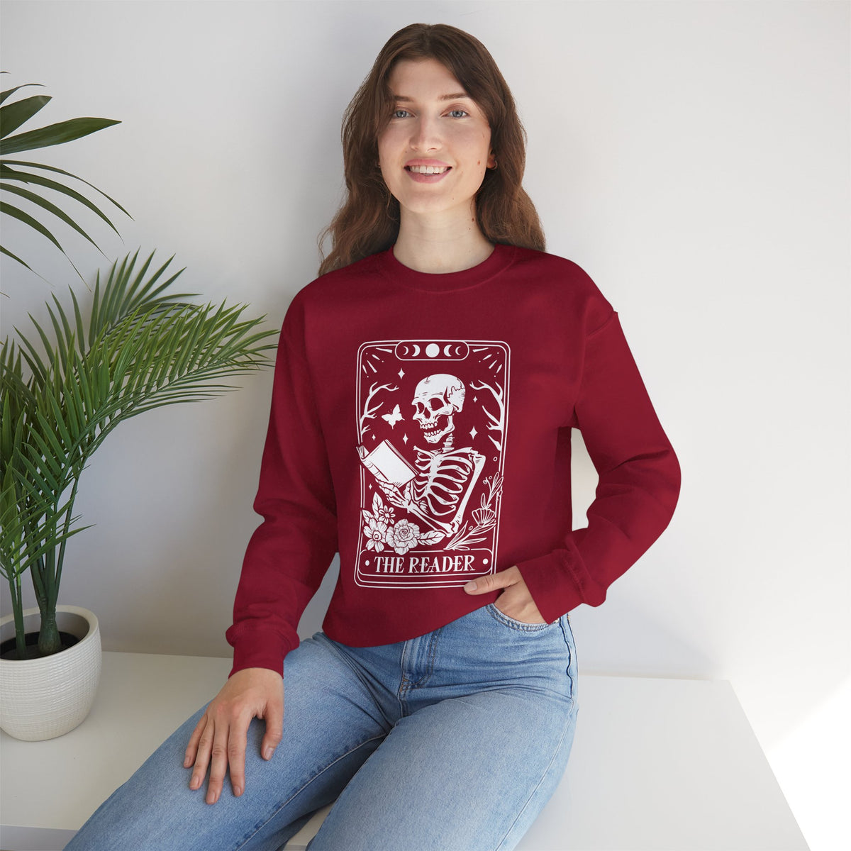 The Reader Tarot Unisex Heavy Blend™ Crewneck Sweatshirt