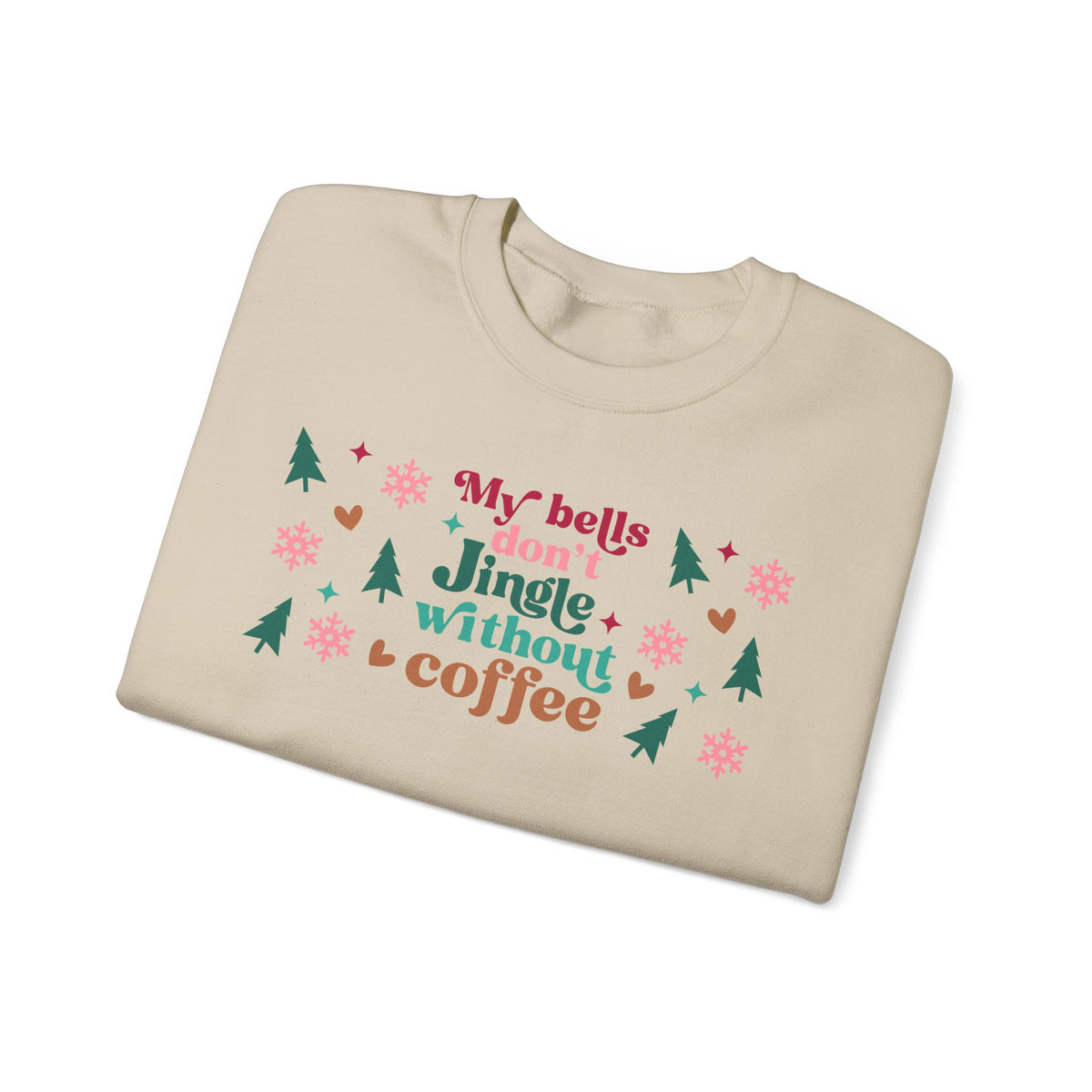 My Bells Don't Jingle without Coffee Unisex Heavy Blend™ Crewneck Sweatshirt