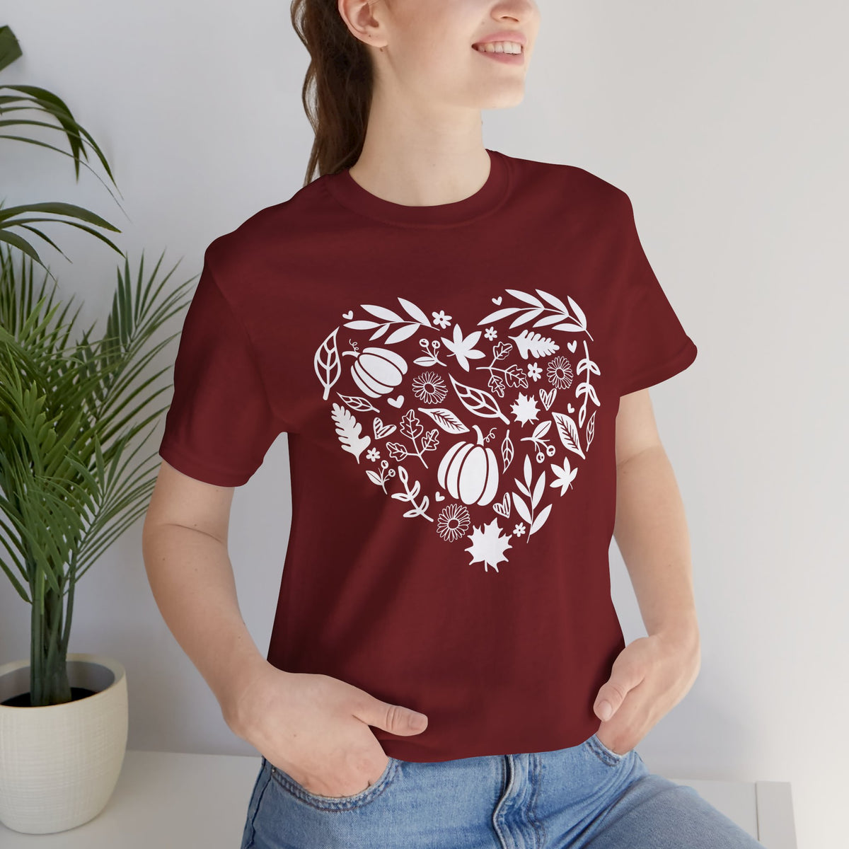 Fall Heart Unisex Jersey Short Sleeve Tee