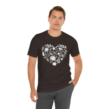 Fall Heart Unisex Jersey Short Sleeve Tee