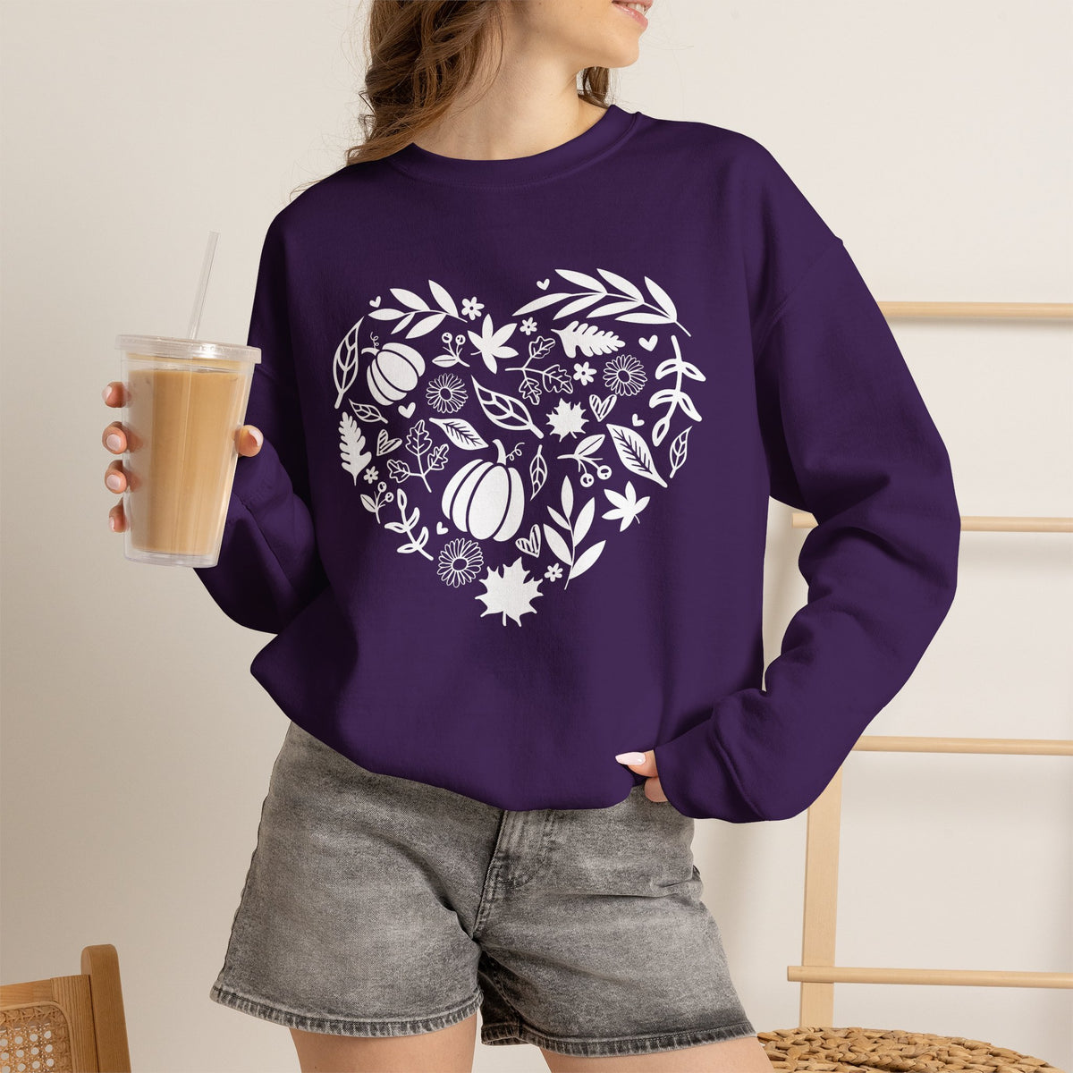 Fall Heart Unisex Heavy Blend™ Crewneck Sweatshirt