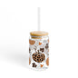 Leopard Print Pumpkins Sipper Glass, 16oz