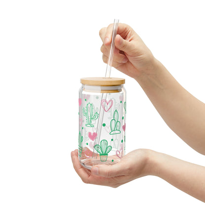 Cactus Love Sipper Glass, 16oz