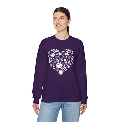 Fall Heart Unisex Heavy Blend™ Crewneck Sweatshirt