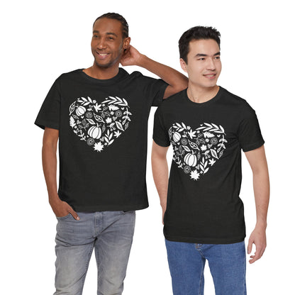 Fall Heart Unisex Jersey Short Sleeve Tee