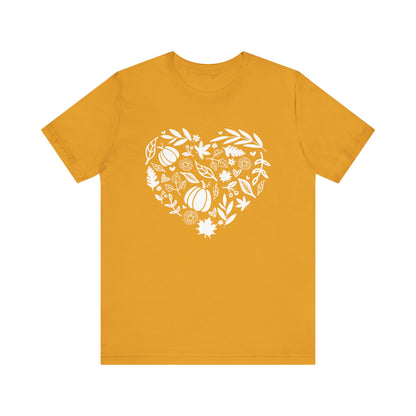 Fall Heart Unisex Jersey Short Sleeve Tee