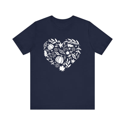 Fall Heart Unisex Jersey Short Sleeve Tee