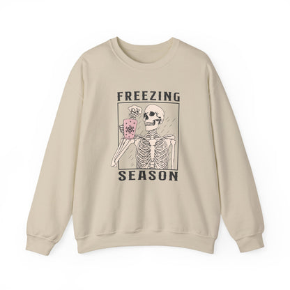 Freezing Season Skeleton Unisex Heavy Blend™ Crewneck Sweatshirt