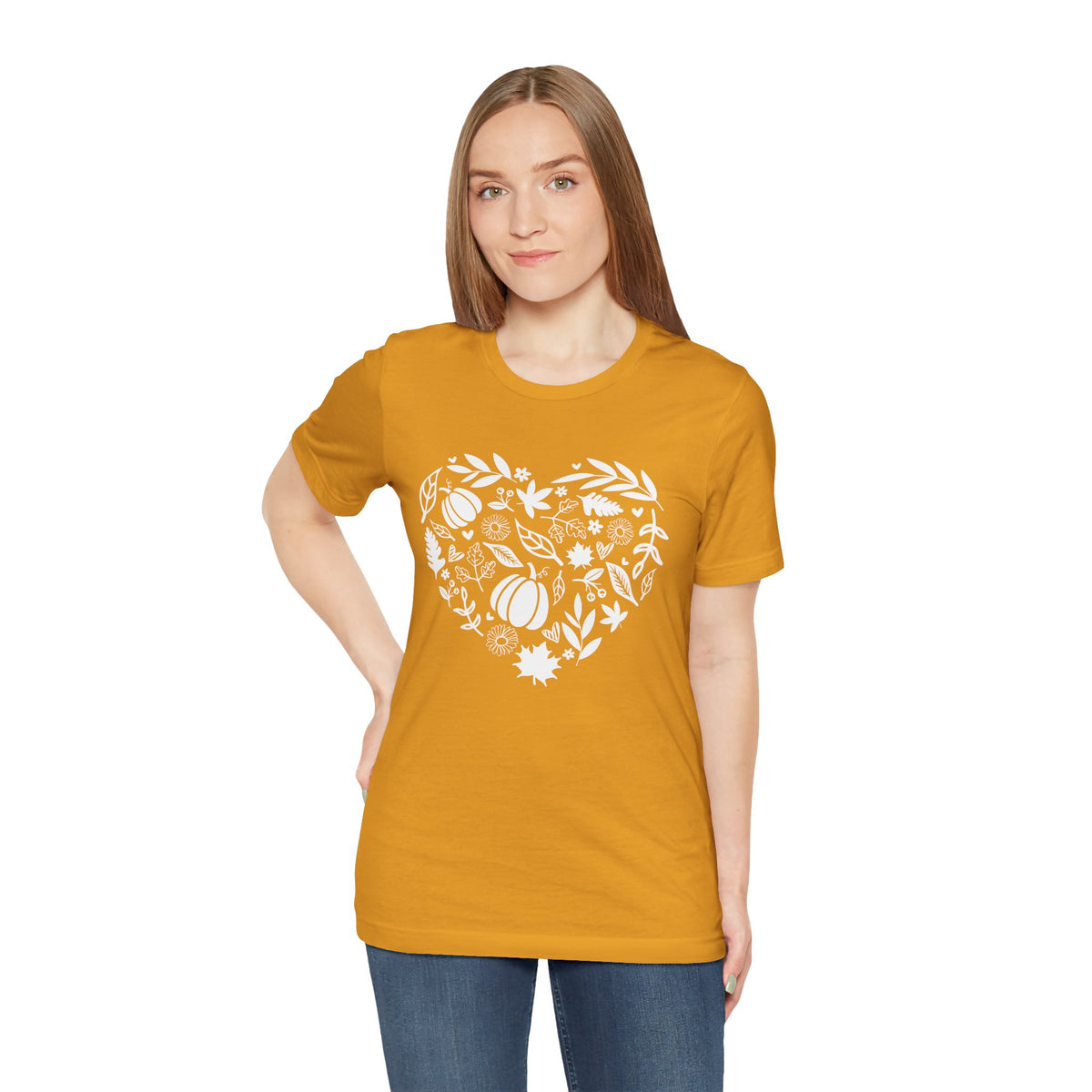 Fall Heart Unisex Jersey Short Sleeve Tee