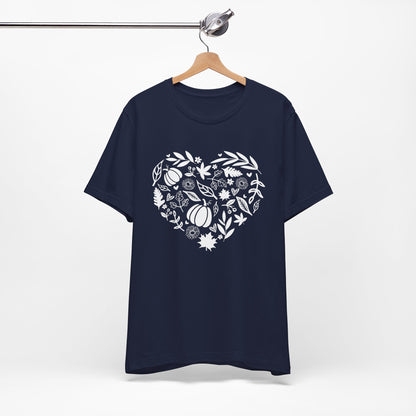 Fall Heart Unisex Jersey Short Sleeve Tee