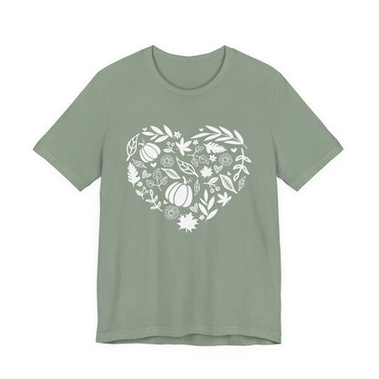 Fall Heart Unisex Jersey Short Sleeve Tee